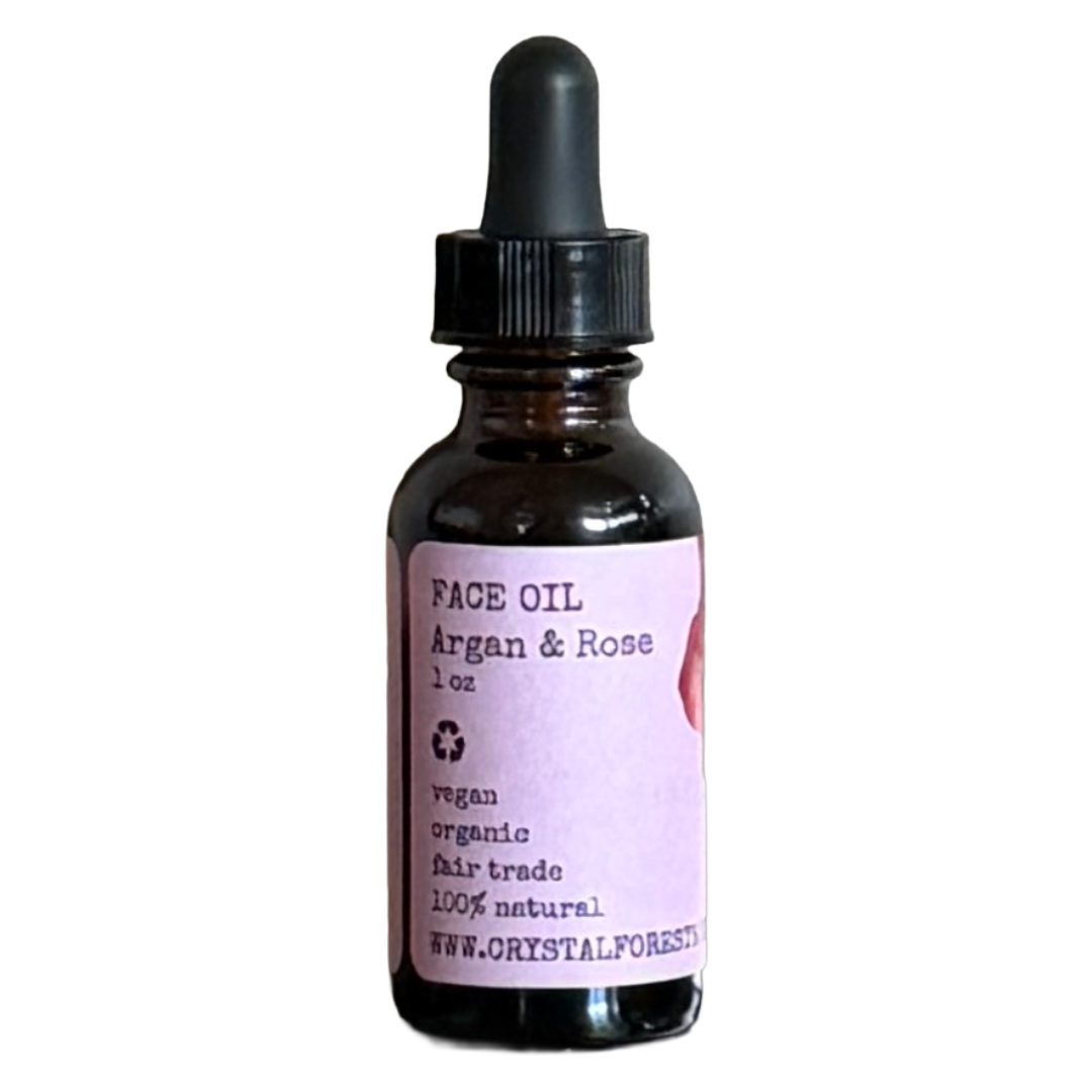Face Oil, Argan & Rose 1oz